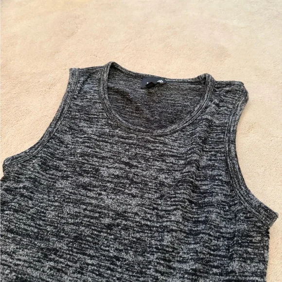 Wilfred Sleeveless Heathered Midi Dress in Charcoal - Picture 9 of 9